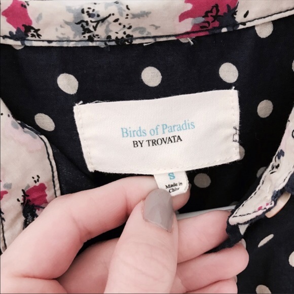 Anthropologie Birds of Paradis Shirt Size Small - Picture 3 of 3